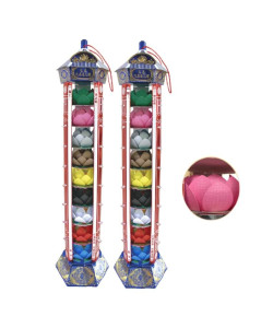 【順心】九品蓮花塔 (一對) 蓮花塔 體面 往生蓮花 紙紮 往生 拜拜 金紙
