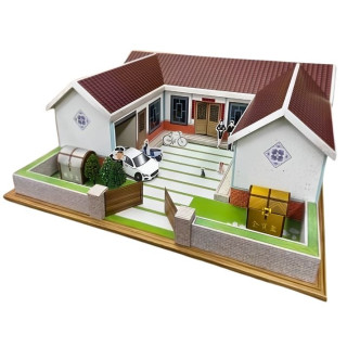 【順心】紙紮別墅-古色三合院 紙紮屋 三合院 精緻 老宅 管家 司機 紙紮 現貨