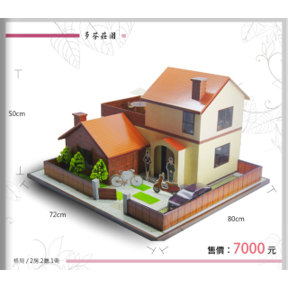 【順心】紙紮別墅-多芬莊園 紙紮莊園 台製 紙紮屋 別墅 房子 紙紮 兩層別墅 往生 拜拜 現貨
