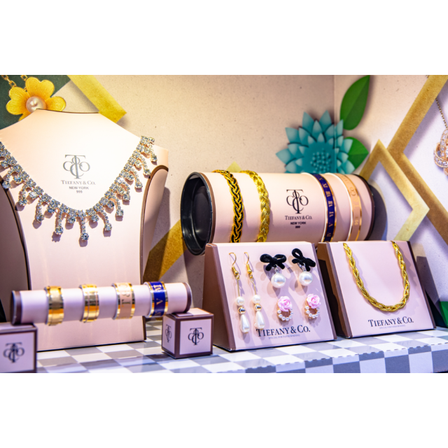 【順心】紙紮女金飾 蒂芬妮金飾 女生 項鍊 耳環 戒指 鑽石 豪華