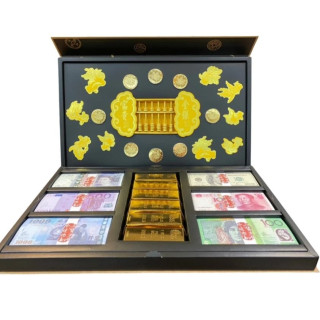 【順心】紙紮富貴寶盒 錢幣 算盤 名鈔 金磚 金塊 美金 往生用品 禮盒