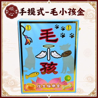 【順心】毛小孩 手提式 大盒 寵物金 狗狗 貓咪 金紙 往生 毛孩 普渡 動物 極樂世界 盒子金 現貨