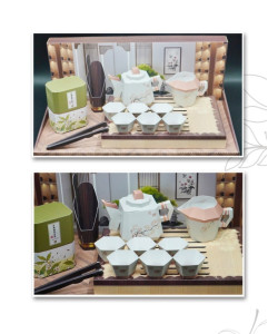 【順心】紙紮泡茶組 紙紮茶具組 茶具 茶葉 泡茶 綠茶 紅茶 烏龍茶 紙紮 往生 紙紮 現貨