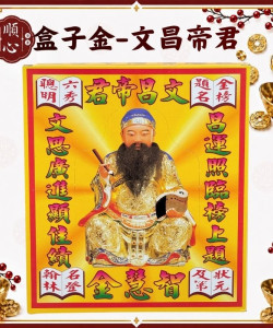 【順心】文昌帝君金 文昌帝君 盒子金 拜拜 考試 學習 讀書 智慧 金紙