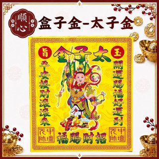 【順心】太子金 A款竹製 盒子金 三太子 太子平安金 現貨 行車平安 環保金紙 拜拜 金紙