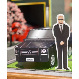 【順心】紙紮私人豪車庫 紙紮汽車 賓士 司機 收藏 豪車 高級 紙紮 現貨