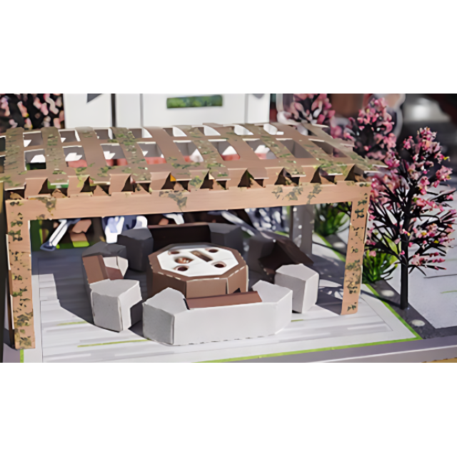 【順心】紙紮別墅-稻香苑(含花園) 平房 管家 司機 寵物 附汽車 機車 紙紮屋 古色古香 紙紮房 祭祀 拜拜