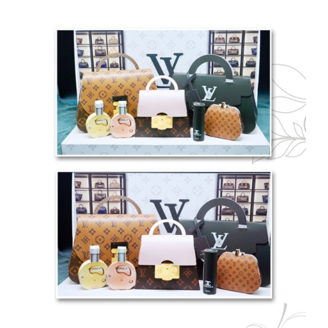 【順心】紙紮精品皮包香氛組 包包 女包 手拿包 高級精品 香水 紙紮 LV 現貨 往生 拜拜 祭祀